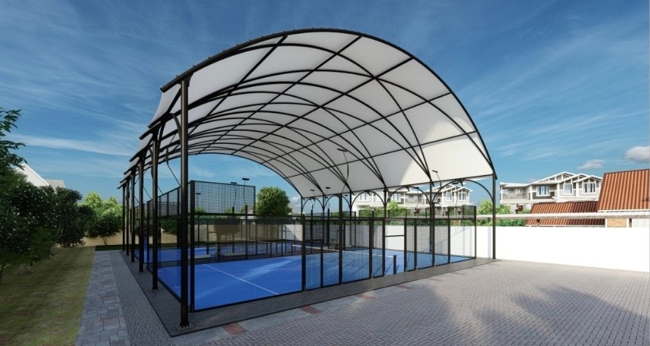 Hasil Render Jasa Desain 3D Canopy Membrane Custom