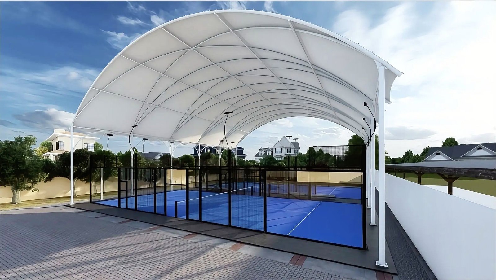 Proyek Pemasangan Tenda Membran Rajeg yang Megah dan Modern